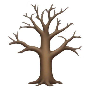 a bare tree without leaves sticker