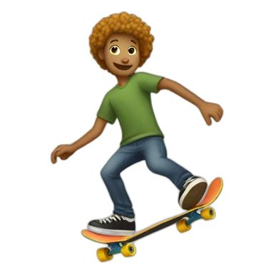 Skateboard ollie sticker