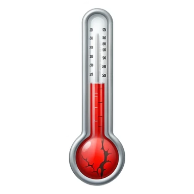 thermometer  with blood stains sticker