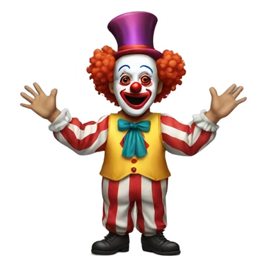 clown emoji shruggin sticker