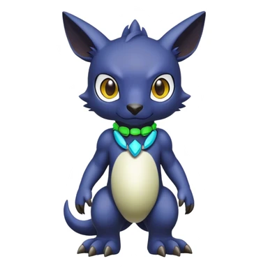 Cute cool colorful dark Digimon-animal-hybrid full body sticker