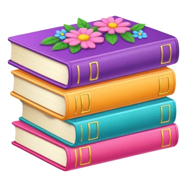 Stacked girly books sticker