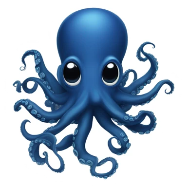 Navy blue octopus mad sticker