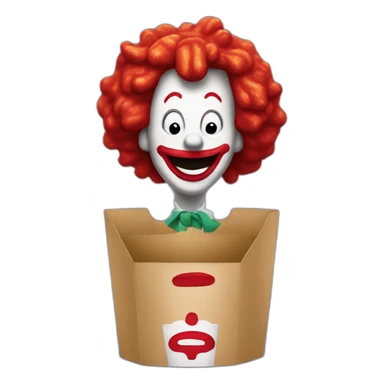 jack in the box ronald mcdonald sticker