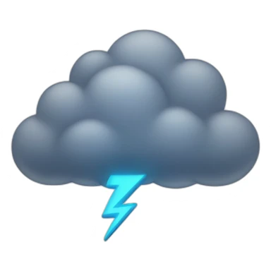 rain cloud lightning sticker