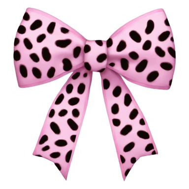 Pink cheetah print bow  sticker