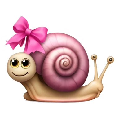 cute snail with pink bow  sticker