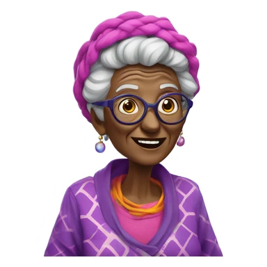 okarun from a anime called dandadan where he is in his trandformed into turbogrannys power  sticker