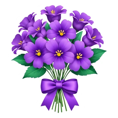 Violet flower bouquet sticker