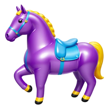   jeff koons style inflatable vinyl fat horse  sticker