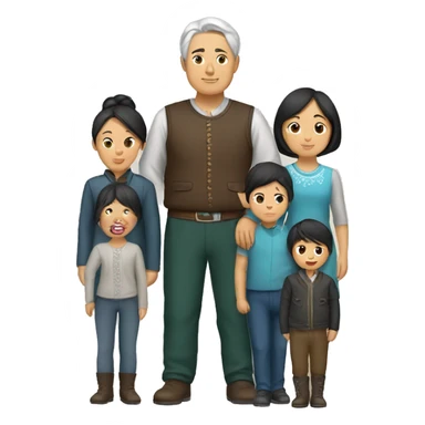 Kazakh family sticker