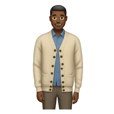 beige cardigan sticker