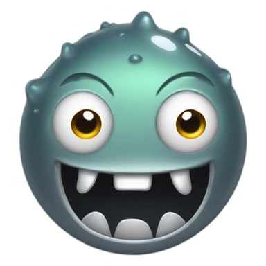 angry slime with eye color silver sticker