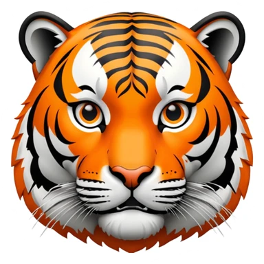 tiger face with HYPE text for Twitch emote sticker