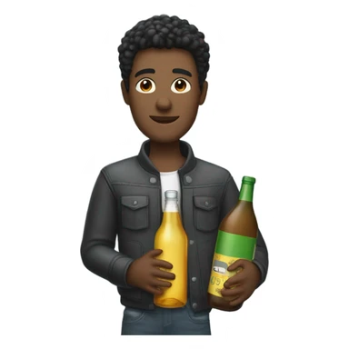 cool guy with bottle sticker