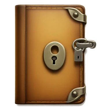 vintage diary with lock and key sticker