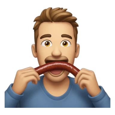 having a saussage in mouth sticker