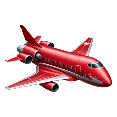 a red flower splashed in red paint on the side of a space jet fuselage sticker