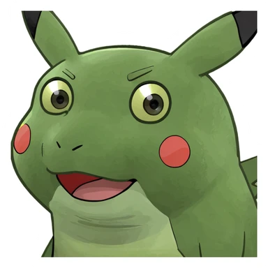 surprised Pikachu face meme style sticker