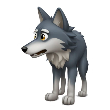 wolf in distress sticker