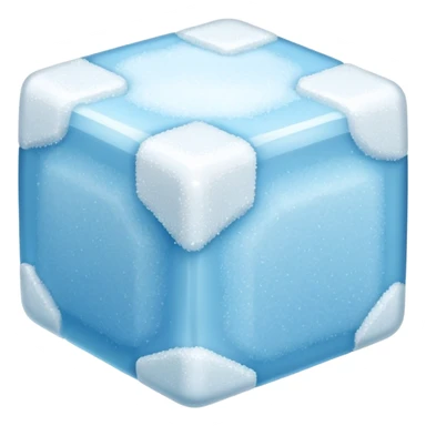 plain white cube of sugar sticker