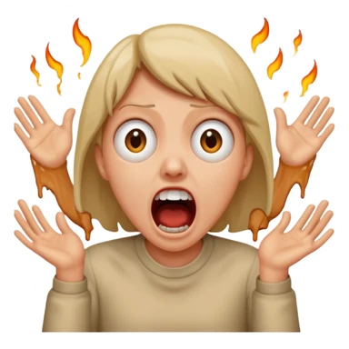 horror film, character scream sticker