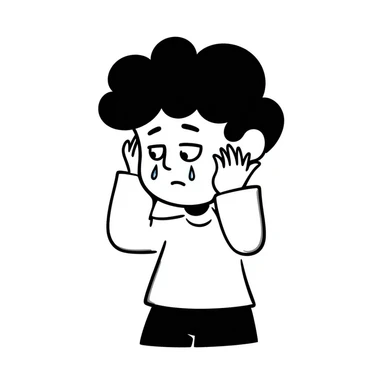 person crying with tears sticker