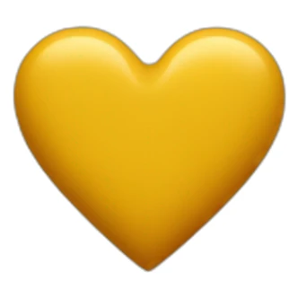mustard-colored heart sticker