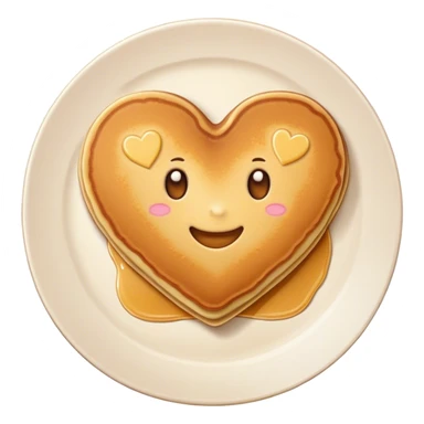 Heart pancake sticker