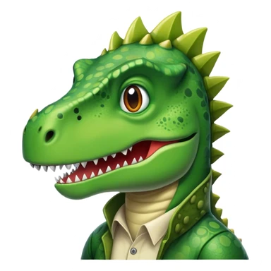 Machmir ein verliebten Raben der in einem dino kostüm steckt und rafft sagt sticker