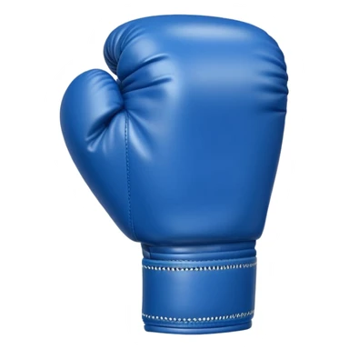 singular blue boxing glove with the back facing frontwards and pointed up sticker