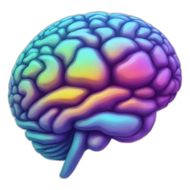 prismatic brain sticker