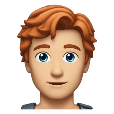 Alain Delon young hiker blue eyes short red hair sticker