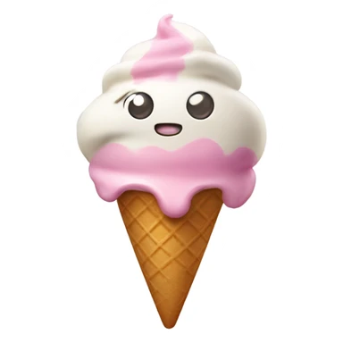 Ice cream with sauce and marshmallows  sticker