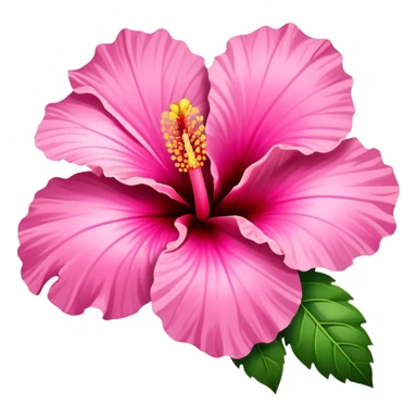 Pink hibiscus flower sticker