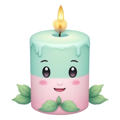 Cute kawaii gorgeous pretty pastel beautiful fairycore-cottagecore detailed high quality trending aesthetic decoration a candle sticker
