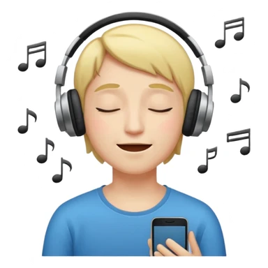 Persona escuchando música  sticker