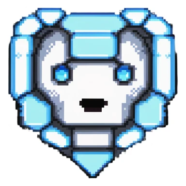 maximum blocky ultra-abstract pixel art Minecraft diamond emoji with only 2-4 large square pixels sticker
