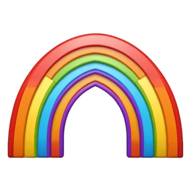 Rainbow Bridge – Arched rainbow connecting skylands. sticker