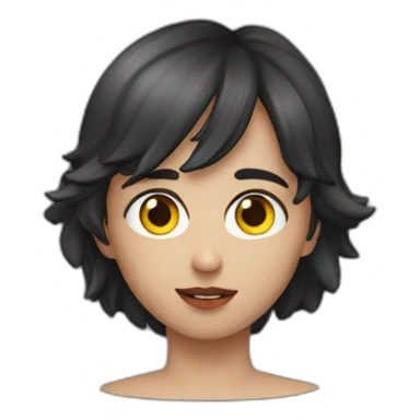 Lou noir yeux rouges sticker