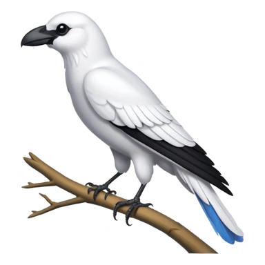 white crow sticker