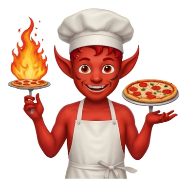 Devil Pizza baker sticker