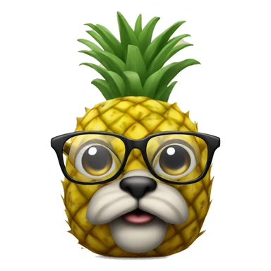 Animales pineapple wearing glasses sticker