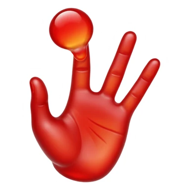 hand reaching out to gummy  sticker