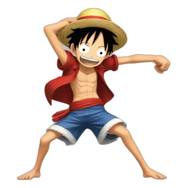 monkey d luffy dancing sticker