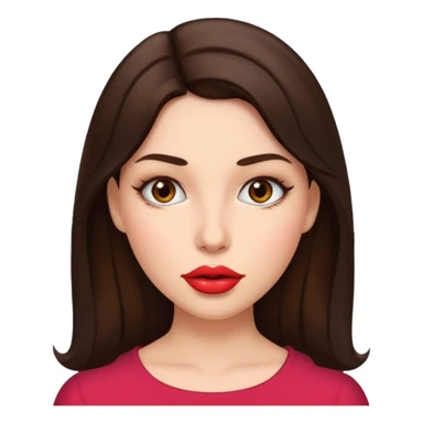 Witch brunette big lips sticker