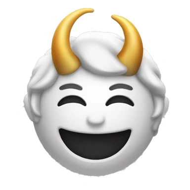 Smiling face with horn  sticker