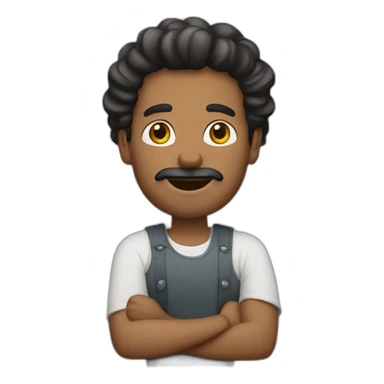 hombre con rulos sticker