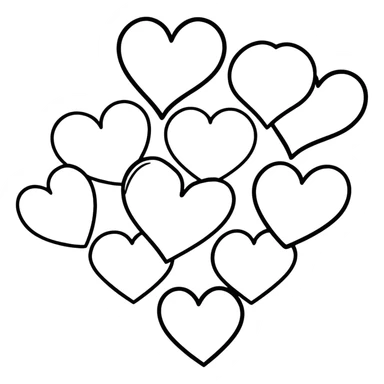 Hearts sticker