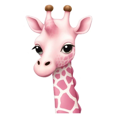 Pastel pink giraffe sticker